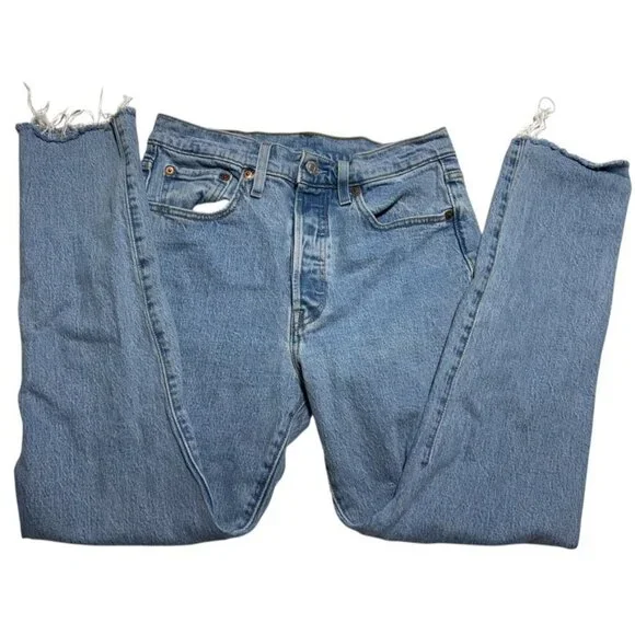 Levi's 501 Straight Cut Cropped Jeans Waist 28 - Picture 1 of 11